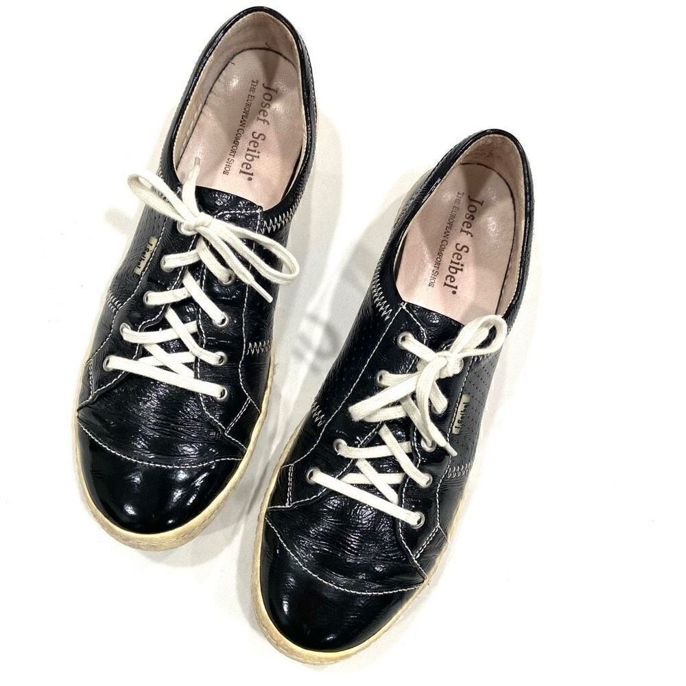 JOSEF SEIBEL Patent Leather Sneakers (Sz 10)